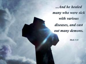 cross of christ with light